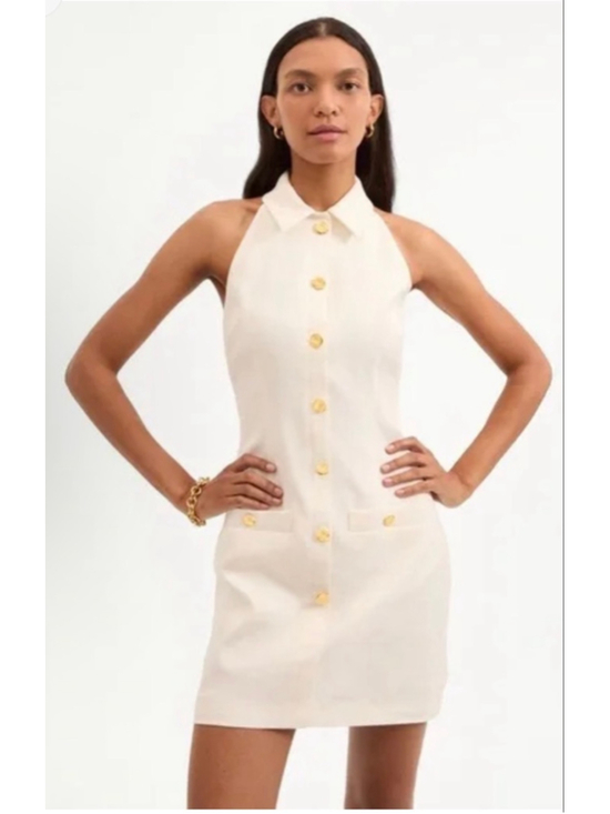 Veronica Beard Dresses & Skirts - Veronica Beard Roxanne Off White Sleeveless Mini Dress 12 NWT